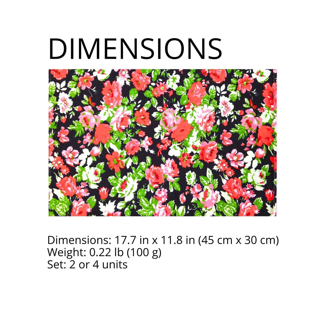 Charlo's Set of 4 Rectangular Placemats Maria Madalena 18" x 12"