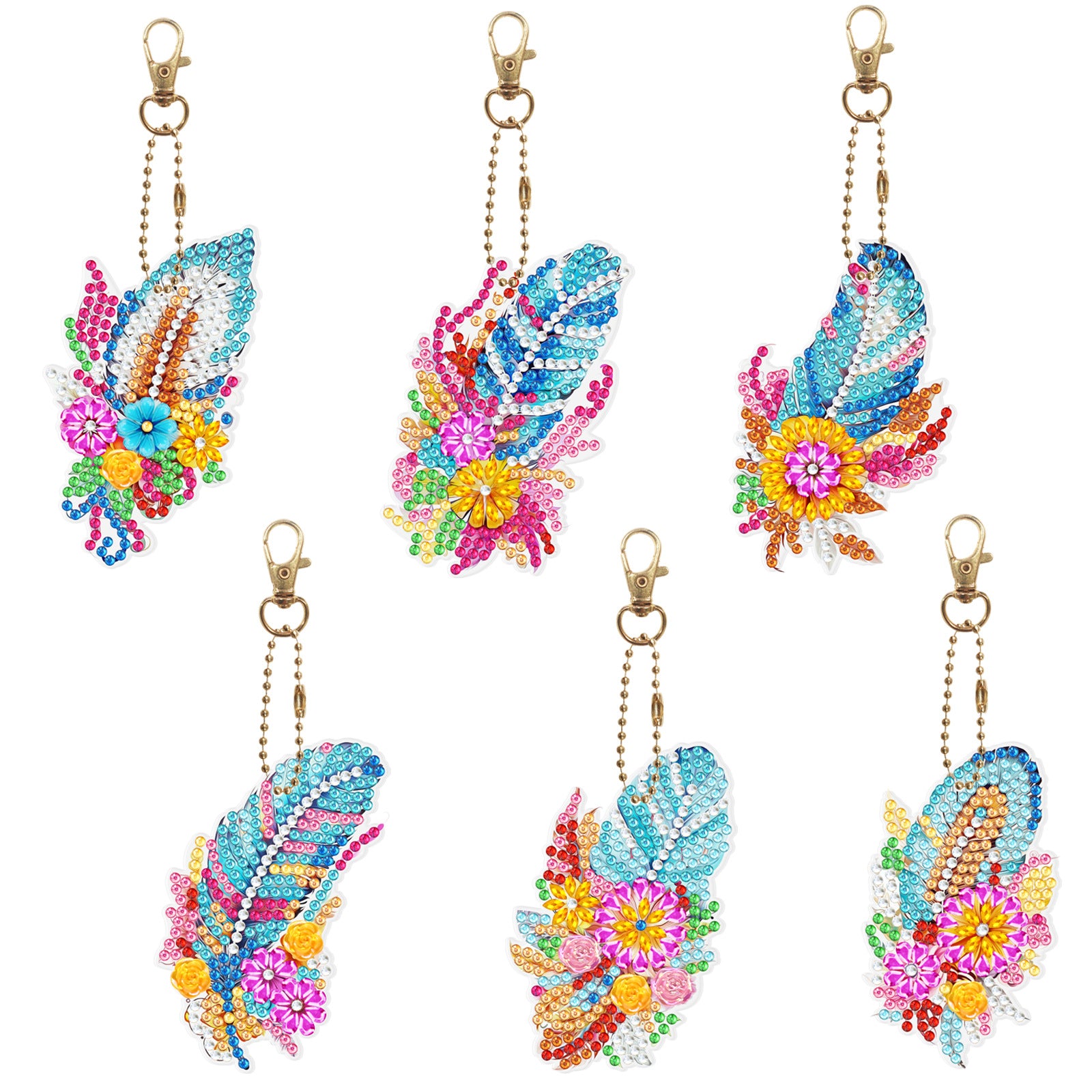 New Diamond Painting Keychain Cartoon Princess Series Double-sided Spot Drill Bag Decoration Transparent Pendant Wholesale